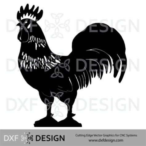 Rooster DXF file for CNC Plasma cutting .